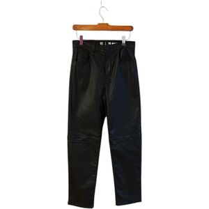 Gap Teens black Sky High 90's Loose Lenzing Modal faux leather jeans Sz 18